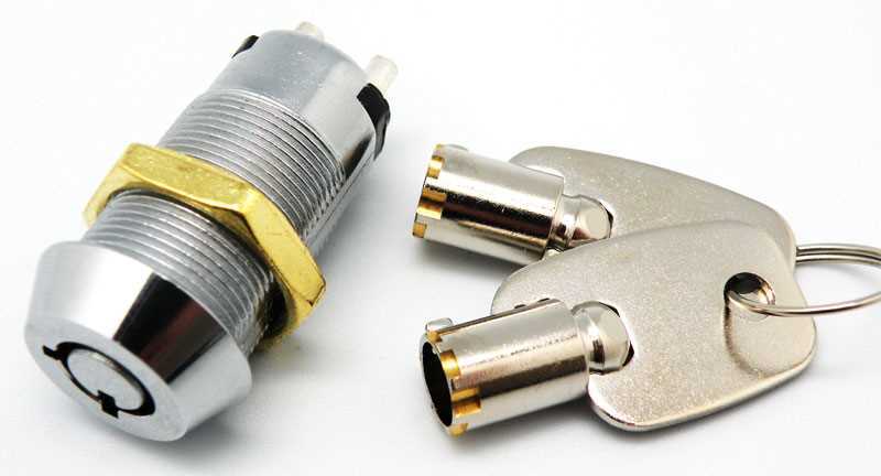 Interruptor de Bloqueio Off-On, com Duas Chaves, 125v 4a (250v 2a)