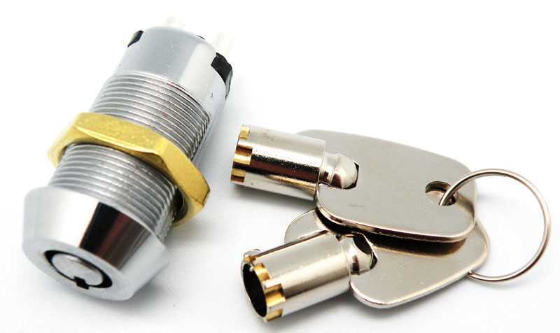 Interruptor de Fecho (Ligado), Retorno, com Duas Chaves, 125v 4a (250v 2a)