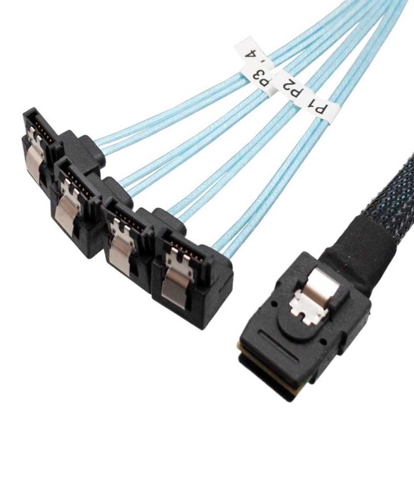 Mini-Sas Sff8087 Macho a 4 Sata Hembra de 7 Pines, 12gbps, 1m