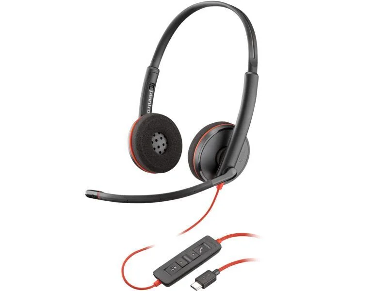 Auscultadores com Fios Poly Blackwire C3220 Preto