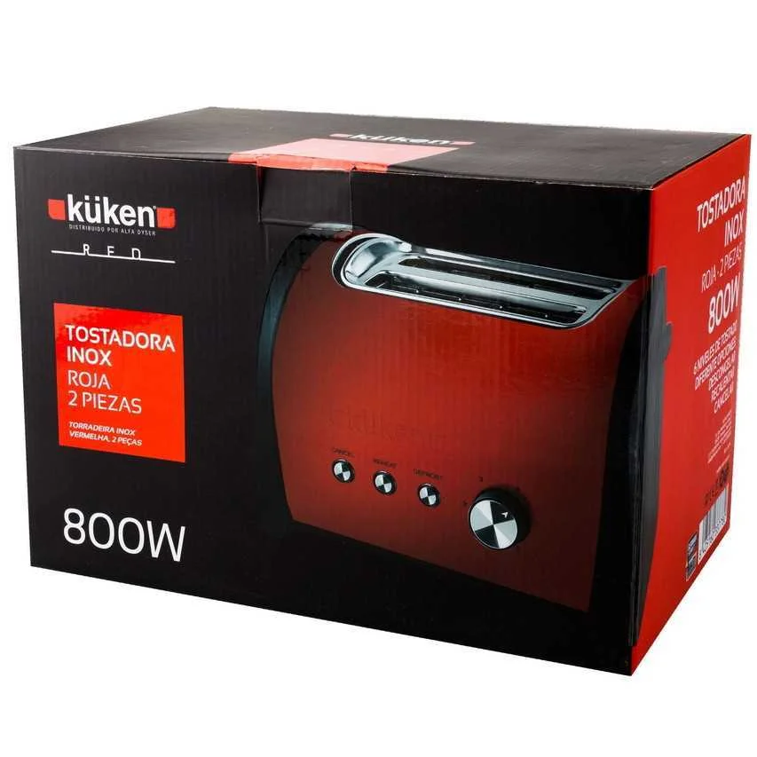 Küken 33778 Torradeira 6 2 Fatia(S) 800 W Vermelho