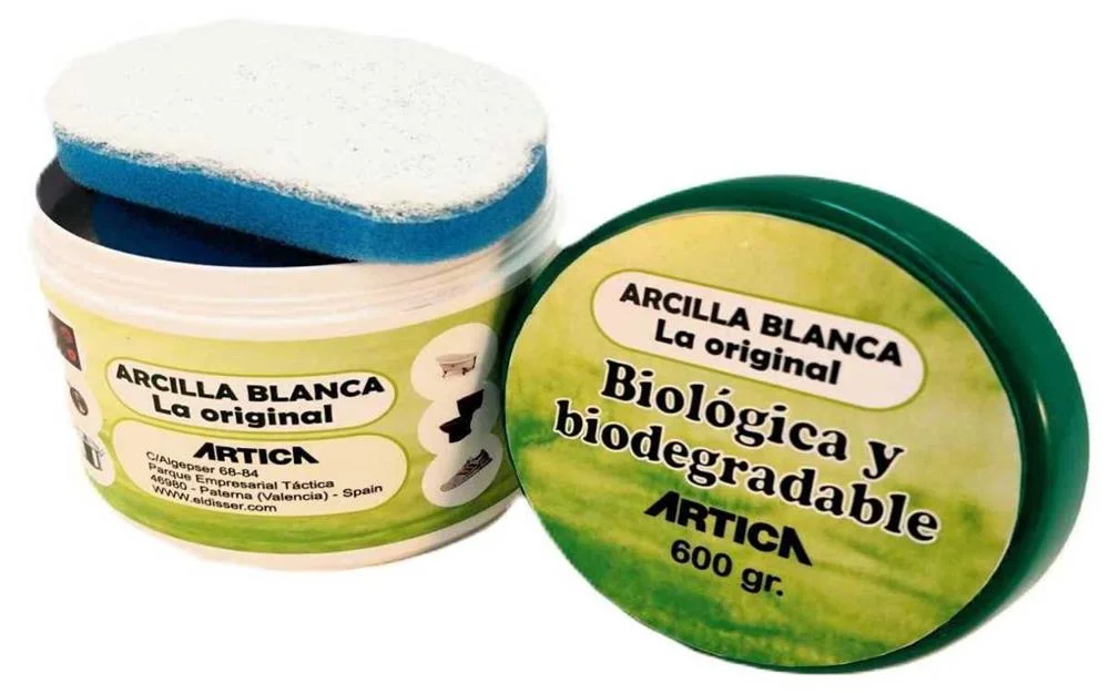 Arcilla branca ecológica para limpeza de 500g