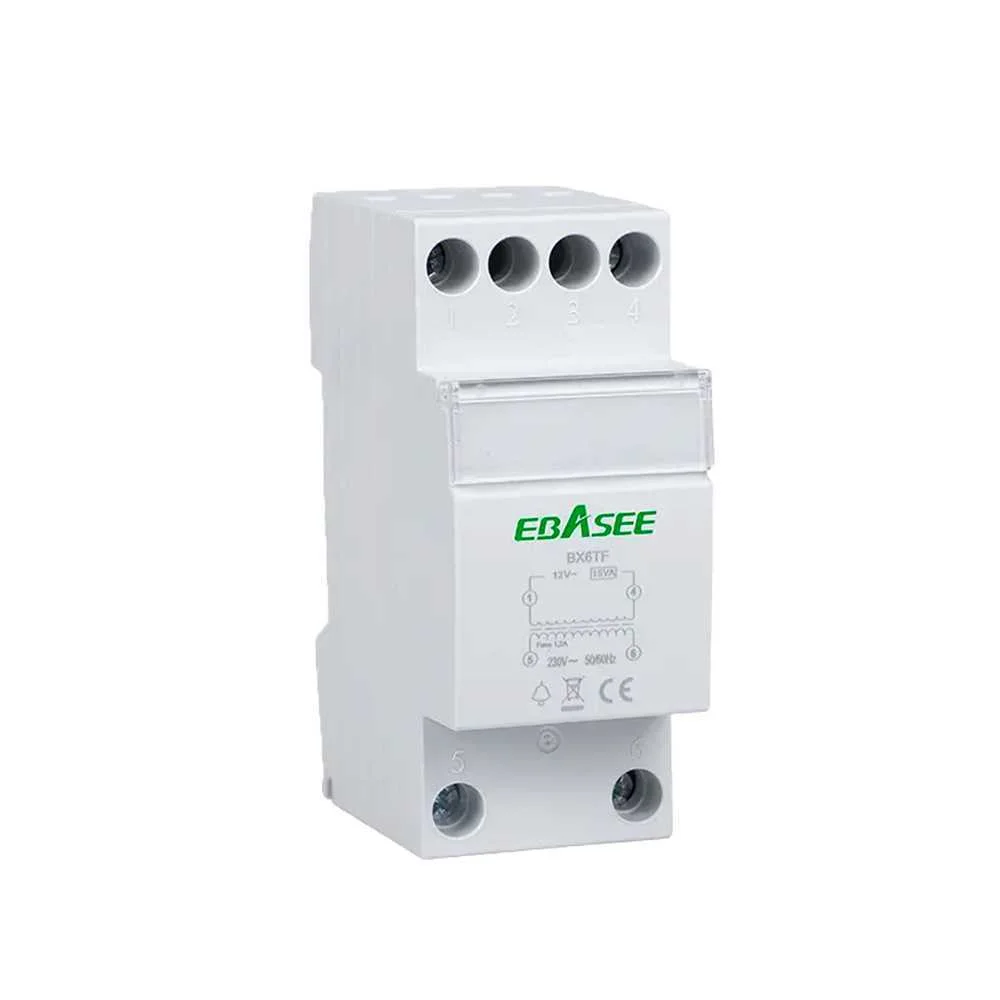 Transformador Ac/Ac - Entrada Ac 230 V - Saída Ac 8 / 12 / 24 V - Potência 15 Va - para Calha Din - 