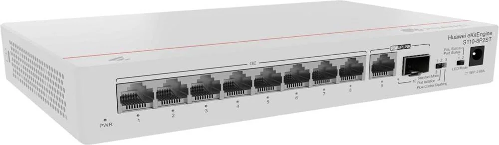 Huawei S110-8p2st | Switch | 8x Ge Poe+  1x Sfp  1x Ge  124w  Ac