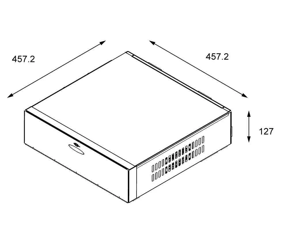 Caja de Seguridad para Videograbador Dvr 457x457x.