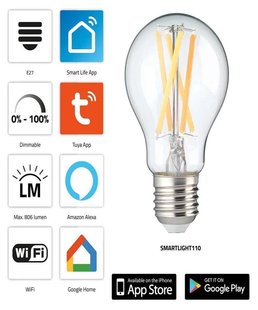 Smartlight110 Lámpara LED de Filamento Inteligent.