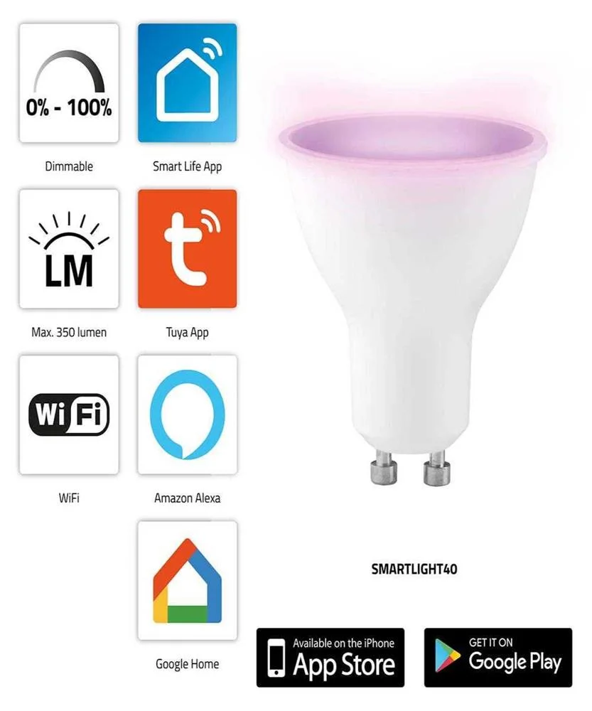 Smartlight40 Lámpara LED Inteligente de Color Con.