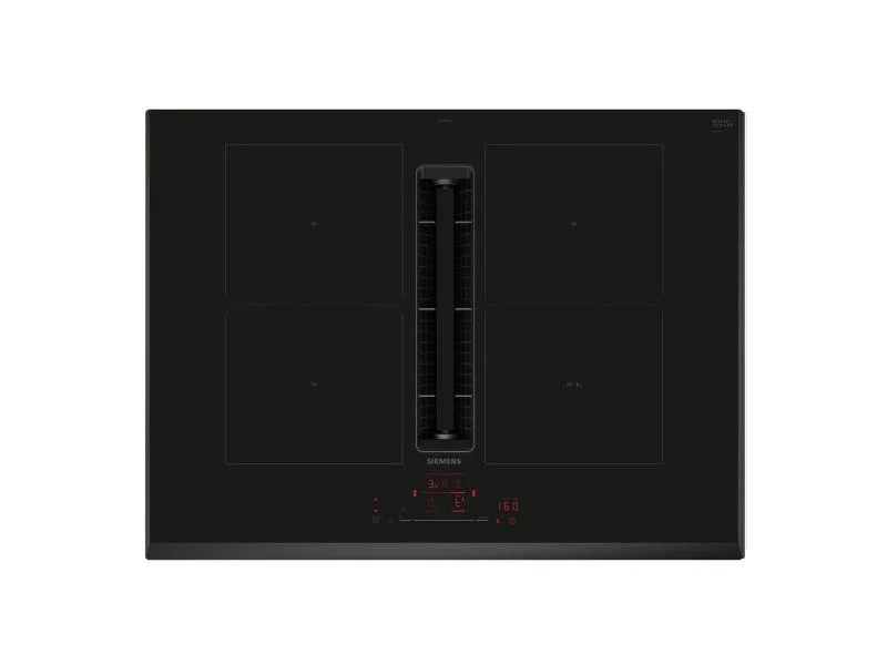 Placa de Indu&ccedil;&atilde;o Iq500 Ed751hq26e 4 Zonas 7400w C/ Exaustor Preto - Siemens
