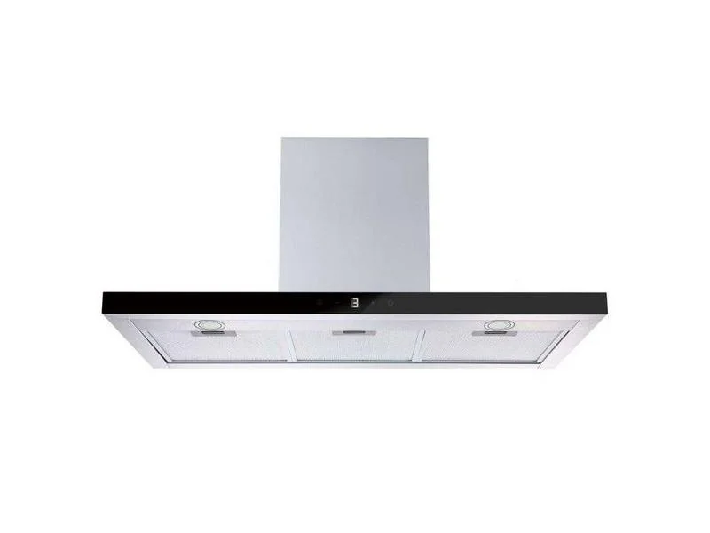 CONFORTEC CHAMINE 90CM 800M3H VIDRO PRETO INOX (A)