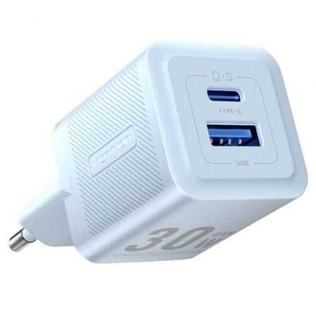 Cargador Gan de Pared Vention Feql0-Eu/ 1xusb Tipo-C/ 1xusb/ 30w
