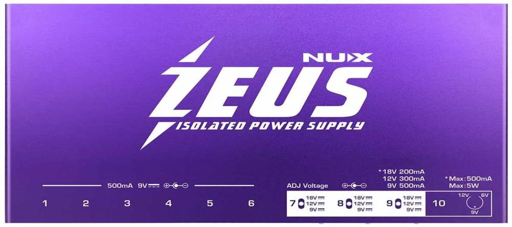 Fonte de alimenta&ccedil;&atilde;o para pedais de guitarra Zeus