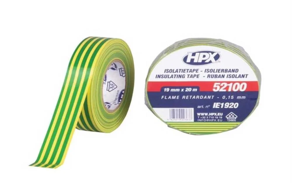 Fita Isolante de Pvc Vde - Amarela/Verde 19mm X 20m