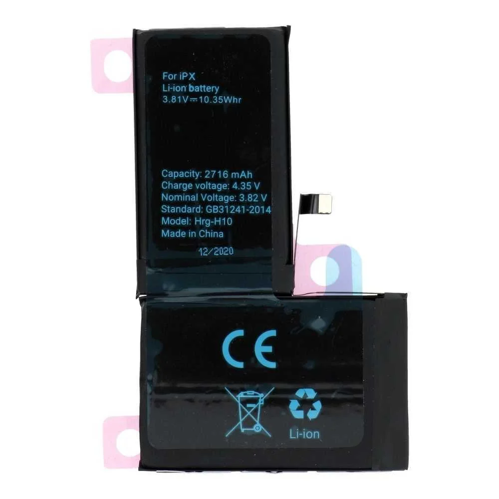 Bateria de caixa de pol&iacute;mero para iPhone X 2716 M.