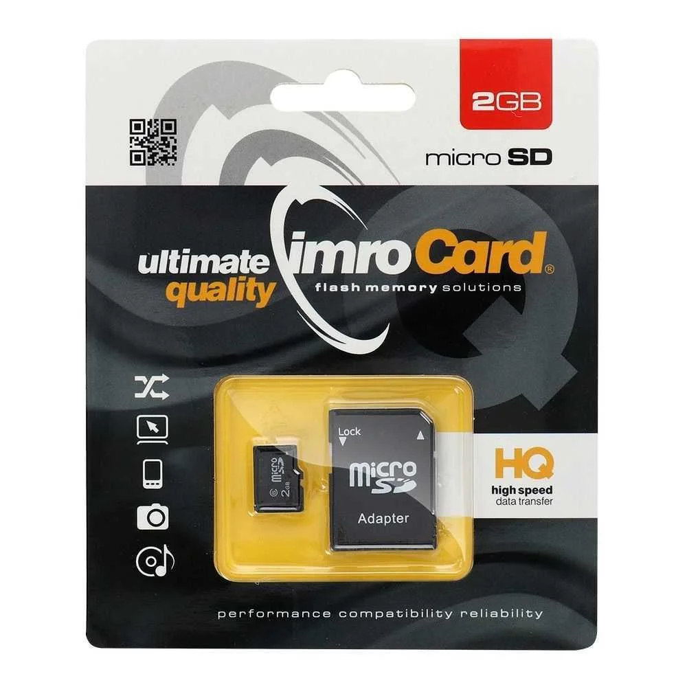 Cartáo de memória Imro Microsd 2gb com adaptador