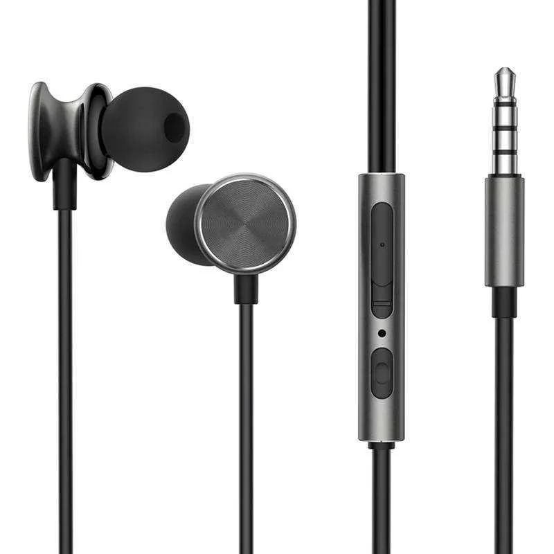 Wired Earphones Jr-Ew03, Half In Ear (Dark Grey)