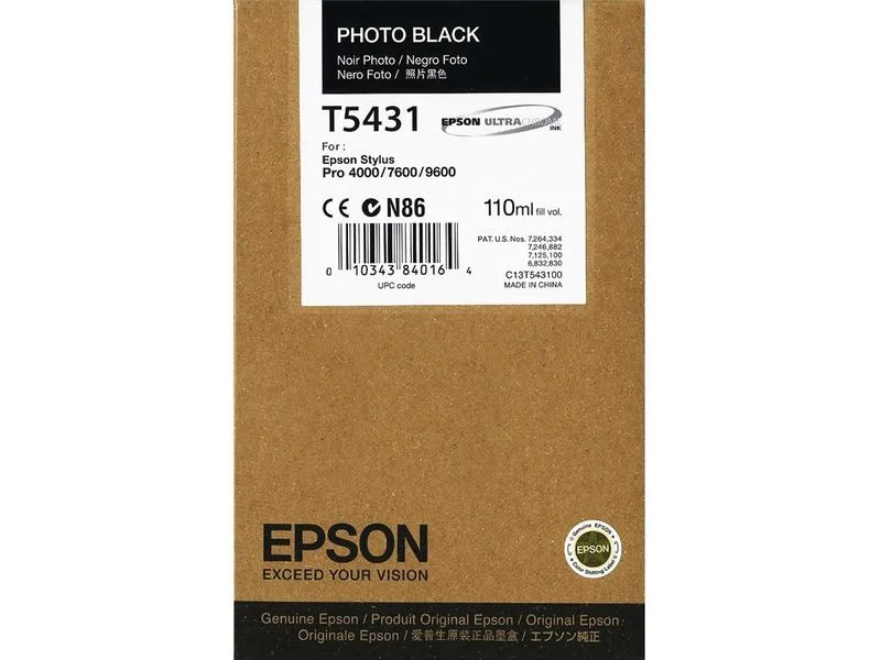 Epson Tinteiro          Foto Preta T 543 110 Ml T.