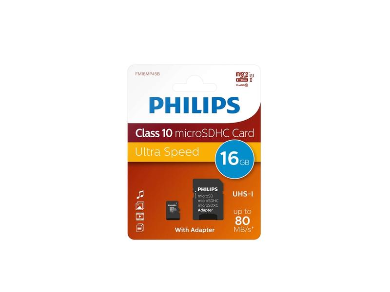 Philips Microsdxc Card     256gb Class 10 Uhs-I U1 Incl. Adapter