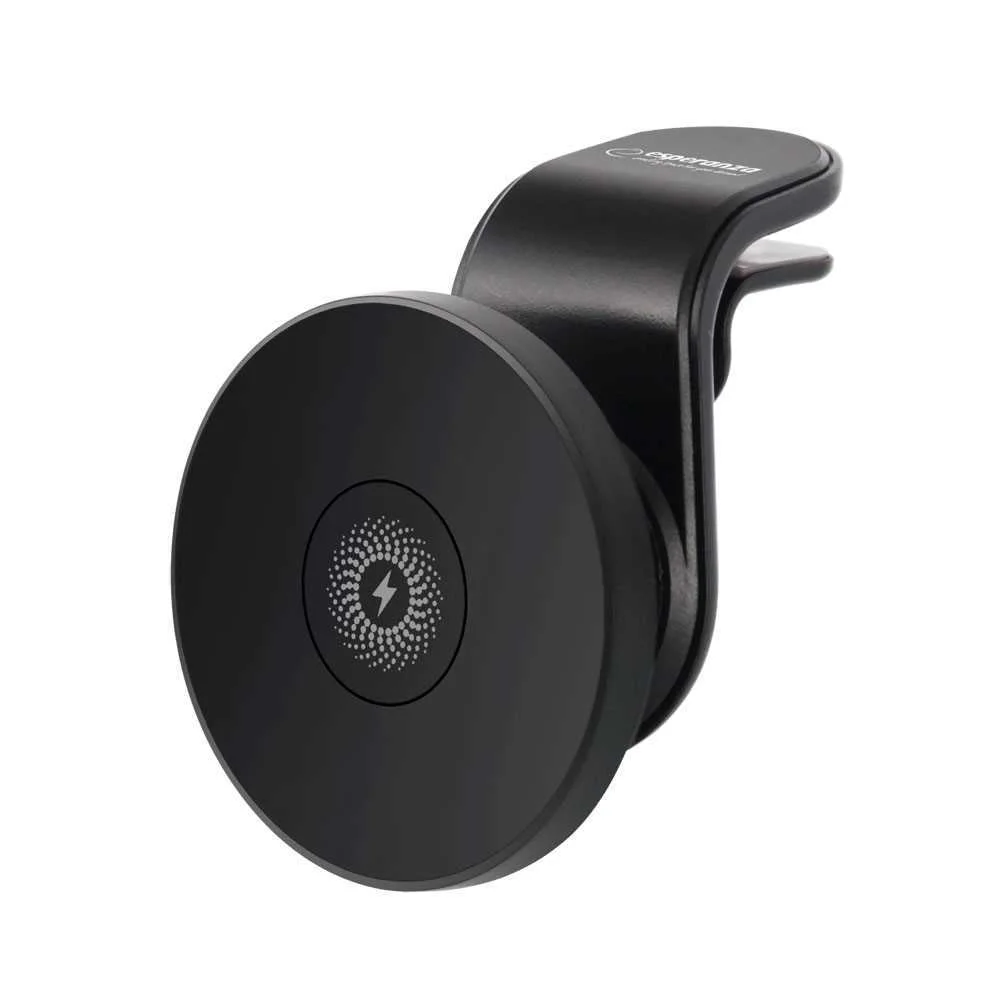 Esperanza Magnetic Car Air Vent Holder With Wireless Charger For Smartphones Hoop