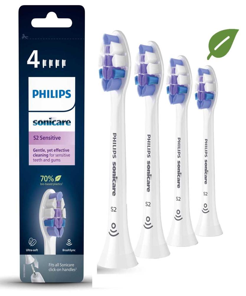 Philips S2 Sensitive Hx6054/10 Ultra Soft Interchangeable Sonic Brush Heads