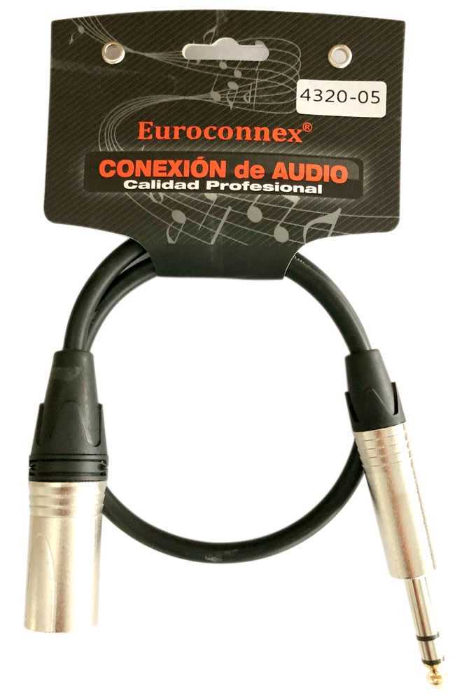 Xlr Ma. a 6,35mm Estereo Ma., 0,5m.