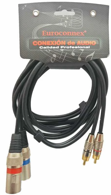 Cabo 2x RCA Macho - 2x XLR Macho - 1m