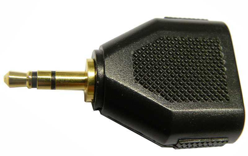 3.5mm Estereo Macho - 2x 3.5mm Estereo Hembra, Dorado