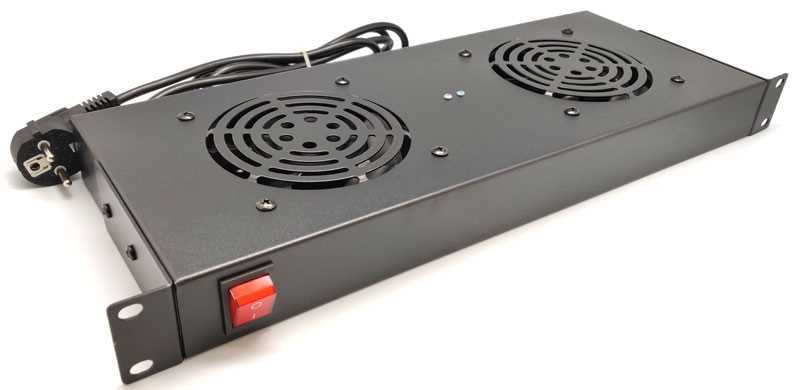 19"" 1u Módulo de 2 Ventiladores