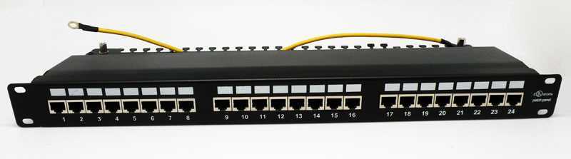 Cat. 5 Panel, 24 Puertos, Rj45, Blindado, T568a/B