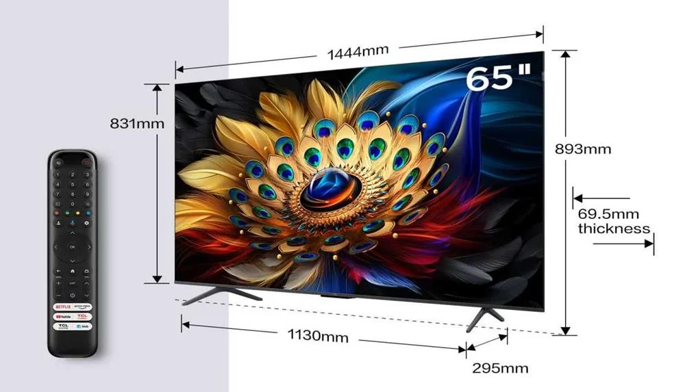 Tv Tcl 65" C655 Qled Uhd Smart Tv (Google Tv) 4k Hdr-Pro - 65c655