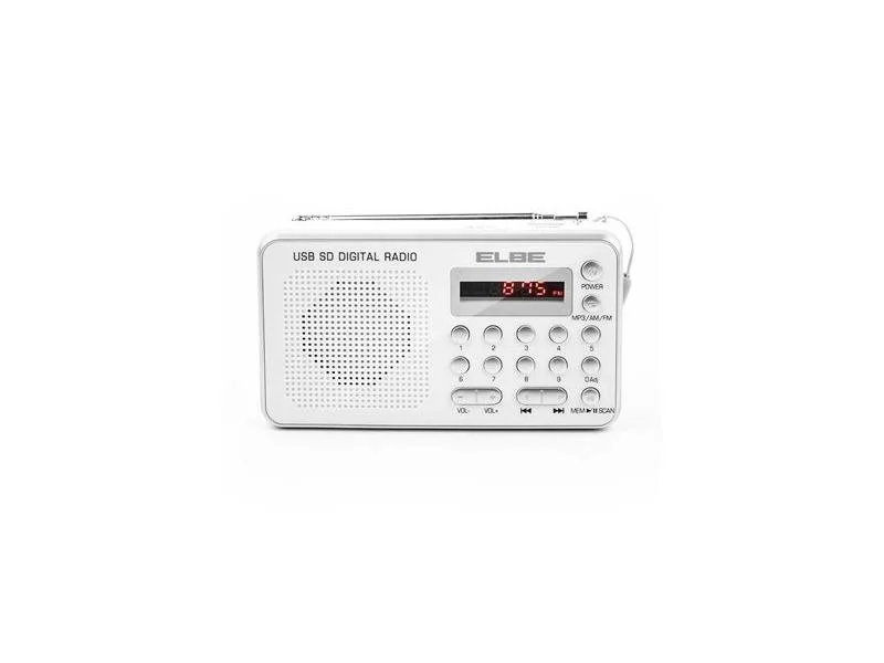 Elbe Rf-49-Usb Rádio Pessoal Digital Branco