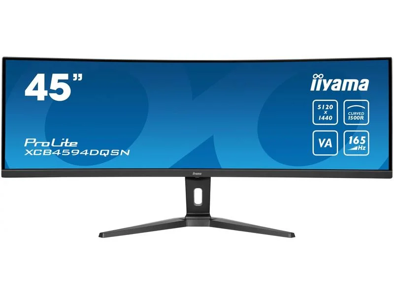 Monitor Curvo Prolite Va LED 44,5" Xcb4594dqsn Dual Qhd Preto - Iiyama
