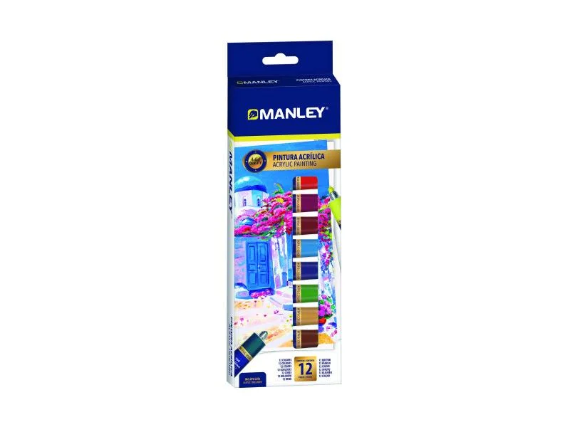Estuche Pintura Acrilica 12 X 12ml Manley Mdv00012