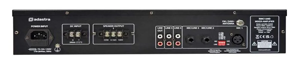 Rmc120 Amplificador de Mistura 120w Cd/Bt/Usb/Sd