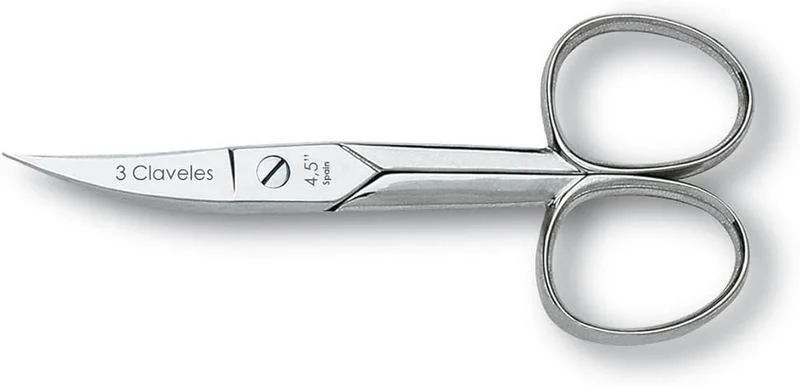 Tesoura Corta-Unhas Curva 4,5" D 3 Claveles