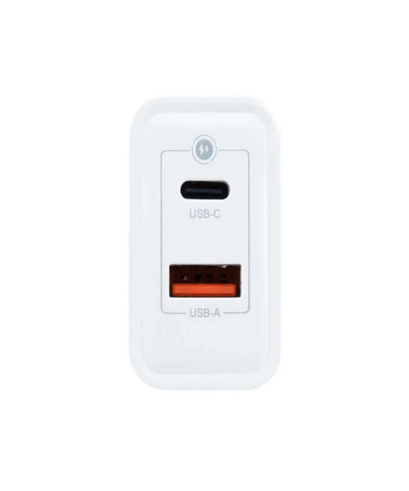 Cargador Coolbox Gan 30w Usb-C/Usb-A Pared