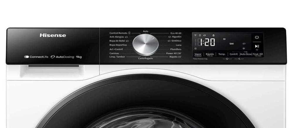 Máquina de Lavar Roupa 9Kg 1400RPM Classe A