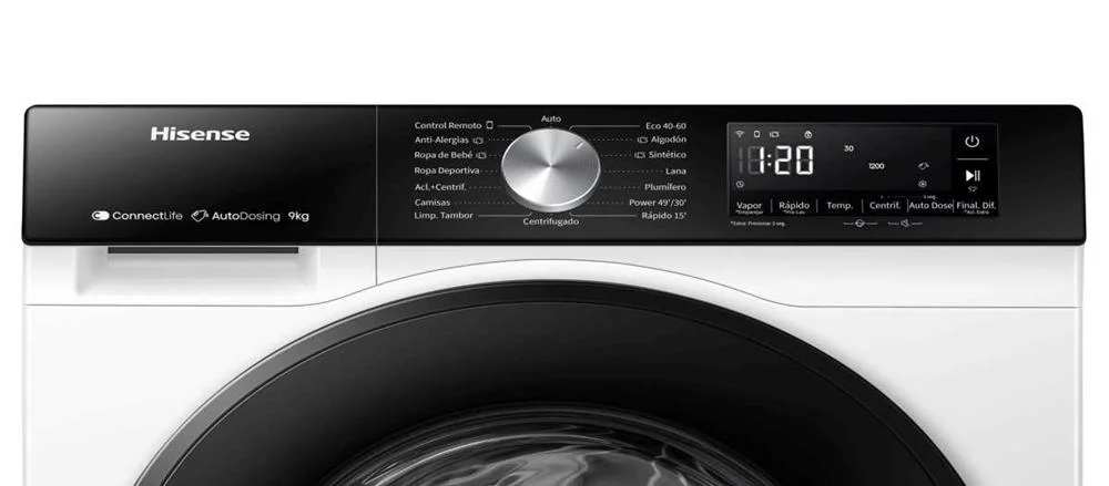 Máquina de Lavar Roupa Hisense Wf3s9045bw3 9kg 1400rpm Classe a