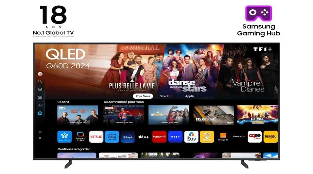 Tv Samsung 55" Tq55q60dauxxc (2024) Qled 4k Uhd Smart Tv
