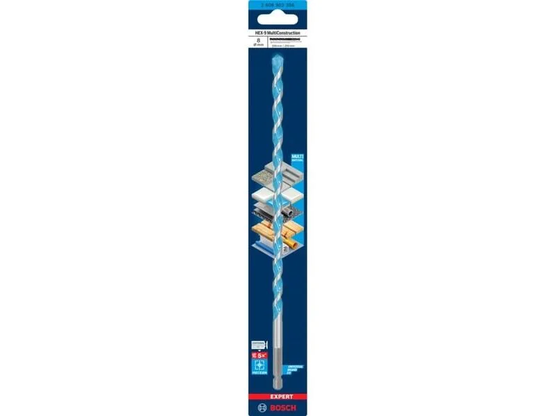 Broca Bosch Expert Hex-9 Multiconstruction. Ø 8mm