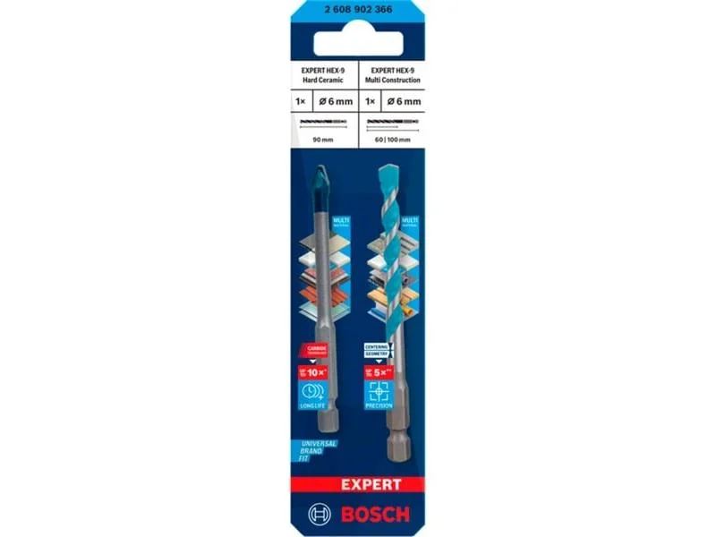 Conjunto de Brocas Bosch Expert Hex-9 Hardceramic
