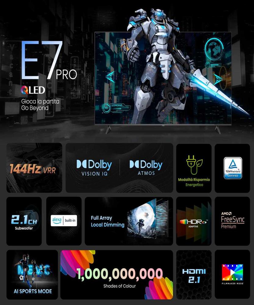 HISENSE 65E7NQ PRO TV 165,1 CM (65") 4K ULTRA HD .