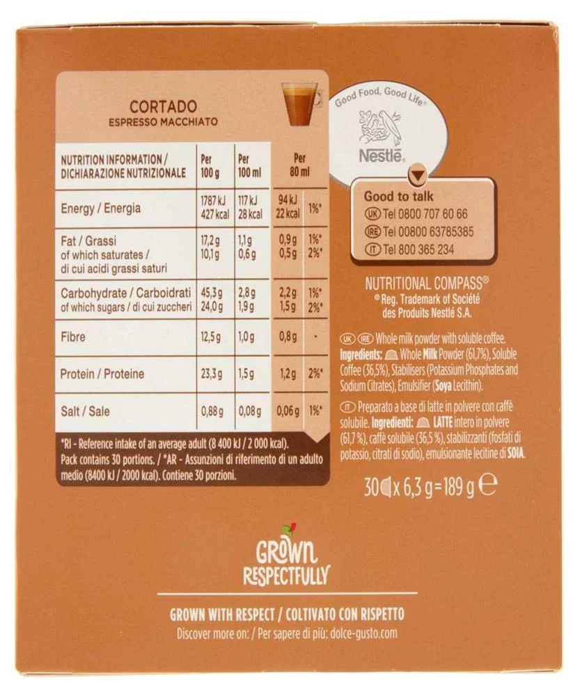 NESCAFÉ DOLCE GUSTO CORTADO ESPRESSO MACCHIATO CÁ.