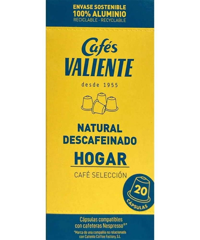 Estuche Café Valiente Descafeinado C/Nespres.20cap