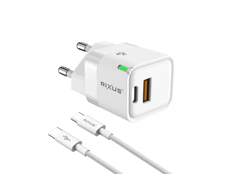 KIT DE CARREGADOR DE PAREDE RIXUS RXHC11 25W COM C