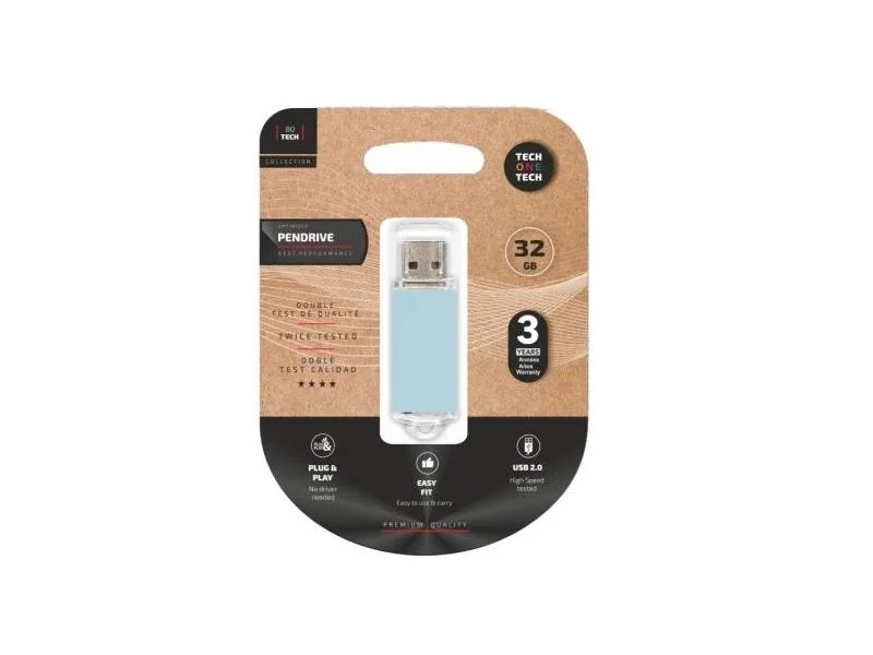 Pendrive 32gb Tech One Tech Basic Usb 2.0/ Azul C.