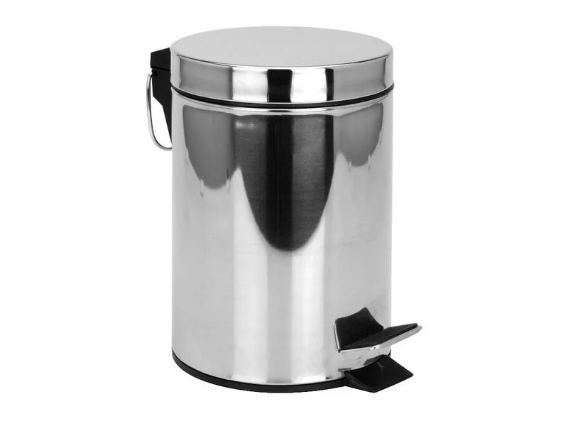 Caixote do lixo com pedal metálico 3l