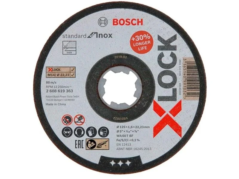 Disco de Corte X-Lock Standard para Inox, Ø 125mm