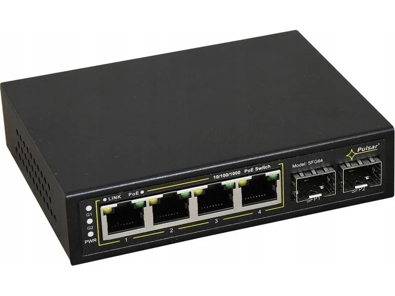 Switch Poe 4+2sfp Pulsar Sfg64