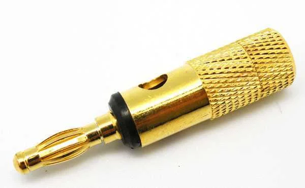 Banana Macho, Dorado, para Cable 4mm