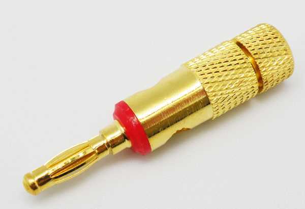 Banana Macho, Dorado, para Cable 4mm